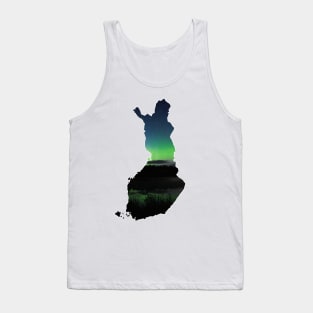 Green map of finland Tank Top